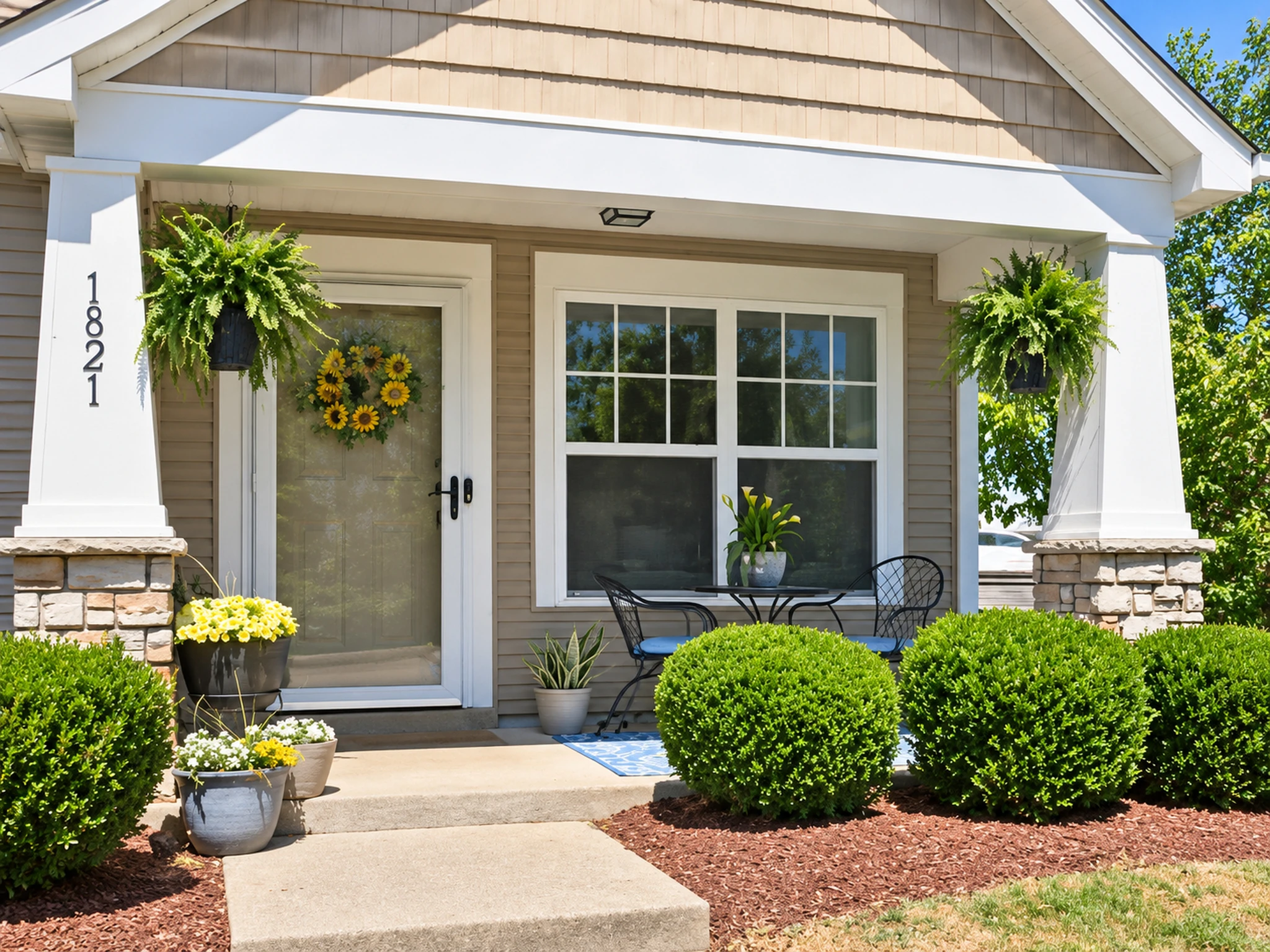 Covered front porch at 1821 Lincoya Bay Dr