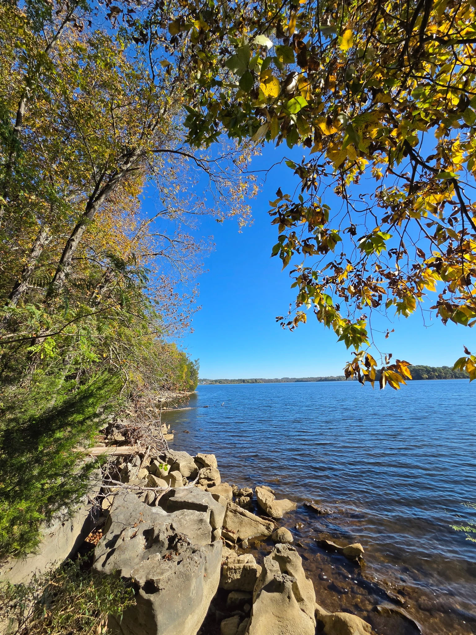 Percy Priest Lake view near the community walking path